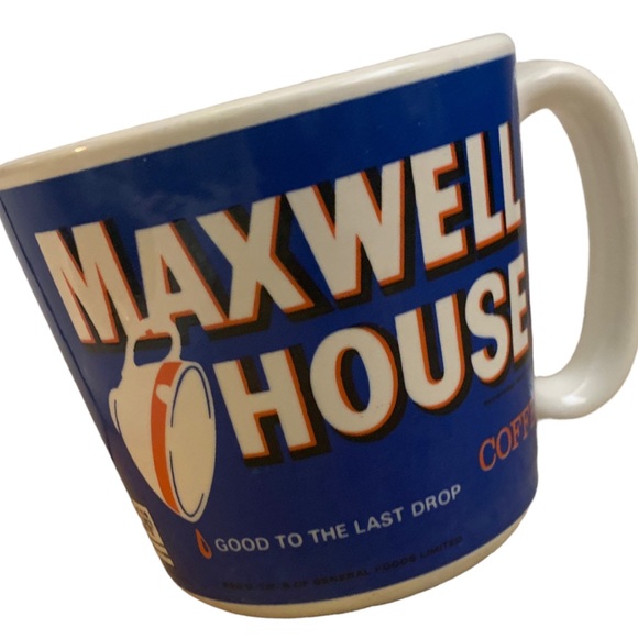VTG 70s Maxwell House Brand Coffee Advertisement Logo Cup Mug - Picture 5 of 9